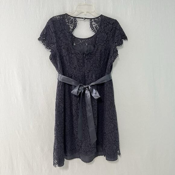 Jessica Simpson Maternity Blue Lace Overlay Dress Size Large Special Event Party - Picture 7 of 12